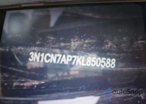 2019 Nissan Versa 1.6 Sv z USA, uszkodzony, nr VIN 3N1CN7AP7KL850588